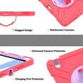 thumbnail image 3 of for iPad Air 11 Inch 2024 Case, Military Grade Silicone Shockproof Heavy Duty Protective Cover for  iPad Air 11 Inch 2024 with Handle Strap & Pencil Holder Rotating Stand - Redpurple, 3 of 13