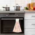thumbnail image 5 of Haosy 2 Pack Kitchen Wash Cloths with Hanging Loops Absorbent Absorbent Quick Drying Hand Towels, Corgi and Footprints, 5 of 7