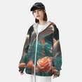 thumbnail image 3 of Lsque Flower White Dolphin UPF 50+ Lightweight Sun Protection Men's Women's Long Sleeve Shirt, Hoodie Performance -Medium, 3 of 9