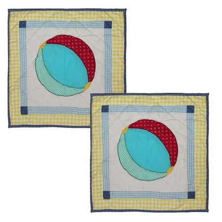 Patch Magic Summer Fun Ball Cotton Throw Pillow (Set of 2)