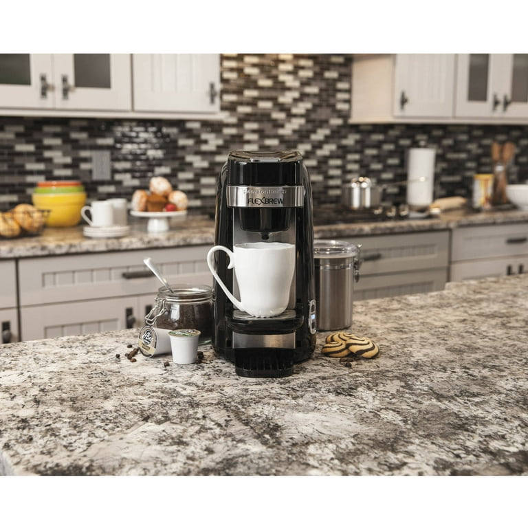 Hamilton Beach FlexBrew Dual Coffee Maker with Milk Frother - Black