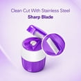 thumbnail image 5 of Pill Crusher and Cutter 3-in-1, Stainless Steel Grinder for Fine Powder with Storage Container, Purple, 5 of 8