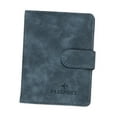 thumbnail image 1 of Funda para pasaporte, regalo de viaje, moda, portátil, esencial para viajes, tarjetero de cuero PU. azul oscuro, 1 of 9