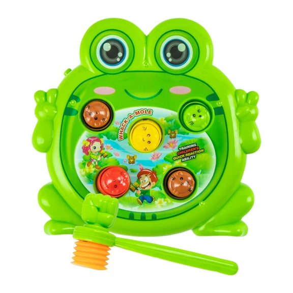 Whack-A-Mole Game Set With 1 Soft Mallets Exciting Birthday Gift Boys And Girls Ages 3-6 Learning Toy For Preschoolers Green