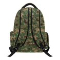 thumbnail image 2 of Chririnla Woodland Camouflage Pattern Casual Daypack with Large Capacity, Portable Durable 17 Inch Bookbag for Travel Daily Use, 2 of 10