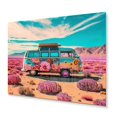 thumbnail image 2 of Designart "Roadside Memories Vintage Van III" Retro Car Metal Wall Decor, 2 of 5