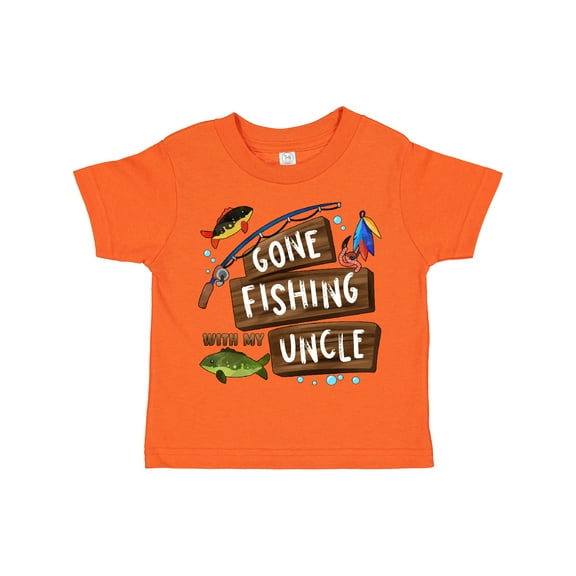 Inktastic Gone Fishing with My Uncle Boys or Girls Toddler T-Shirt