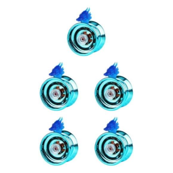 Ruiboury Professional Strings Accessories Basic Trick for Kids and Adults Durable and Versatile Aluminum Metal Blue 5.7 x 5.7 x 4.1cm 5Set