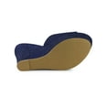thumbnail image 5 of BLISSFUL STEP Women Glitter Platform Slip on Wedge Heels Sandals Navy Blue 8, 5 of 7