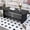 Black, variant on Noble House Einav 47" Rectangular Modern Coffee Table with Fluted Glass Doors, Retro Wood Grain Center Table, Black