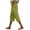 Green, variant on Women's Casual Pants Women's Summer Solid Color Elastic Waist Loose Side Button Decoration Versatile Capris Casual Pants
