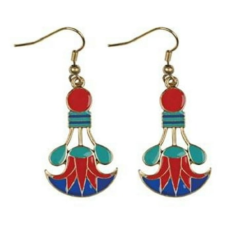 Cleopatra Lotus Earrings - Collectible Dangle Jewelry Accessory Jewel