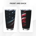 thumbnail image 3 of KLL American Flag Waving Print Print 40oz Stainless Steel Insulated Car Cup with Spillproof Lid - Keep Your Drink Hot or Cold on the Go-Straw Three-piece Set, 3 of 8