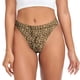 thumbnail image 1 of Fotbe Leopard Print Brown Tanga Sin Costuras para Mujer con Estampado – Panties Invisibles, Transpirables y Cómodos para Uso Diario-XX-Large, 1 of 6