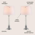 thumbnail image 4 of JONATHAN Y Kinsley 28" Crystal LED Table Lamp, Clear/Chrome (Set of 2), JYL2052A-SET2, 4 of 6