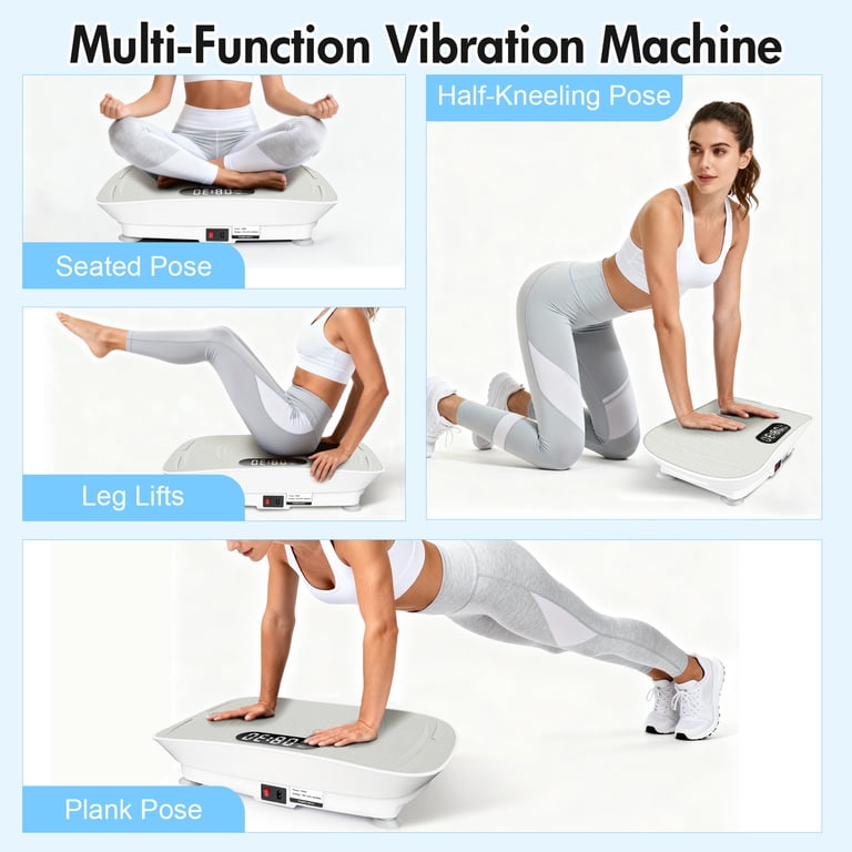 Vibration Plate Exercise Machine, 10 Auto & 10 Manual Speed Levels 300 lbs  Capacity with Resistance Bands & Remote Ideal for Weight Loss, Fat Burning  & Body Toning - Walmart.com
