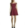 Betsy & Adam Women's Off-The-Shoulder Glitter Dress, Various Sizes: 14/Burgundy