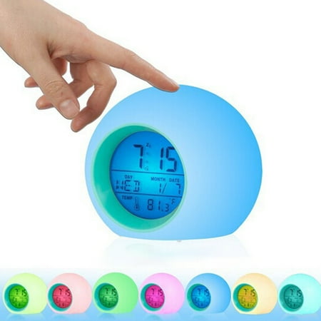 Round Natural Sound Light Gradient Digital Time Thermometer Alarm Clock Walmart Canada