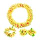 thumbnail image 5 of Conjunto de leis hawaianos, guirnalda, collar, diadema, pulseras, flores artificiales portátiles Amarillo, 5 of 9