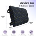 thumbnail image 5 of Dark Blue Lumbar Pillow, Modern Geometrical Pattern with Neon Effected Chevron Zigzag Lines, Soft Back Cushion for Office Chairs with Adjustable Straps, 14" x 13", Dark Blue Yellow Green, by Ambesonne, 5 of 7