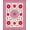 Pink, Pattern 1, variant on ODIKA 4'x6' Machine Washable Non-Slip Area Rug, Cabana Floral Medallion Vintage Botanical Garden High Traffic Rug, Pink, 663158