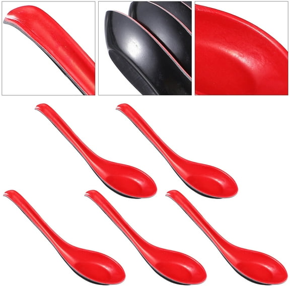 Sparsain 10 Pack Plastic Soup Spoons for Home Food Serving, Multipurpose Spoons