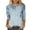 Blue, variant on Oalirro Blue Tops for Women Dressy Casual Long Sleeve Round Neck Long Sleeve Polyester Floral Womens Top, L