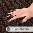 thumbnail image 2 of Alfombra de baño Yimobra Luxury Chenille 140 x 60 cm, color marrón, 2 of 8
