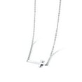 thumbnail image 4 of Edwin Earls Women's 14k White Gold Plated Sideways Cross Necklace in Stainless Steel, 4 of 5