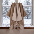 thumbnail image 2 of Cavosen Women's Scarves & Wraps Tassel Elegant Shawls Solid Soft Warm Open Front Scarves Casual Fall Everyday Wear, 2 of 3