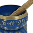 thumbnail image 4 of Singing Bowl Blue Brass Musical Instruments Tibetan Buddhist Himalayan Bell Metal for Meditation with Stick and Cushion 7 Inch, 4 of 5