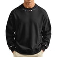 thumbnail image 3 of Zysthvn Lightweight Mens Sweatshirts No Hood Pullover Fall Long Sleeve Casual Sweatshirts for Men Solid Crewneck Loose Tops, 3 of 10