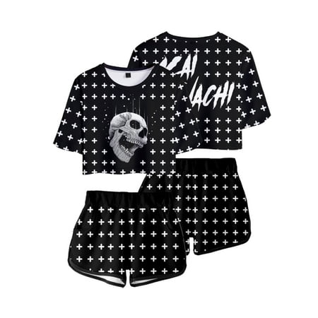 

Kai Wachi 3D two piece sets Summer T-shirt plus pants beach Fashion Rapper Cool Hip Sets