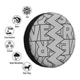 thumbnail image 4 of Waterproof Spare Wheel Cover, Cracked Text Pattern Adjustable Wheel Cover For Jeep Trailer RV SUV Car, 14 inch, 4 of 8