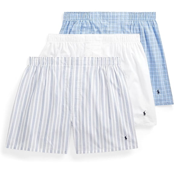 Polo Ralph Lauren Men's Classic Fit Woven Cotton Boxers (3 Pack)
