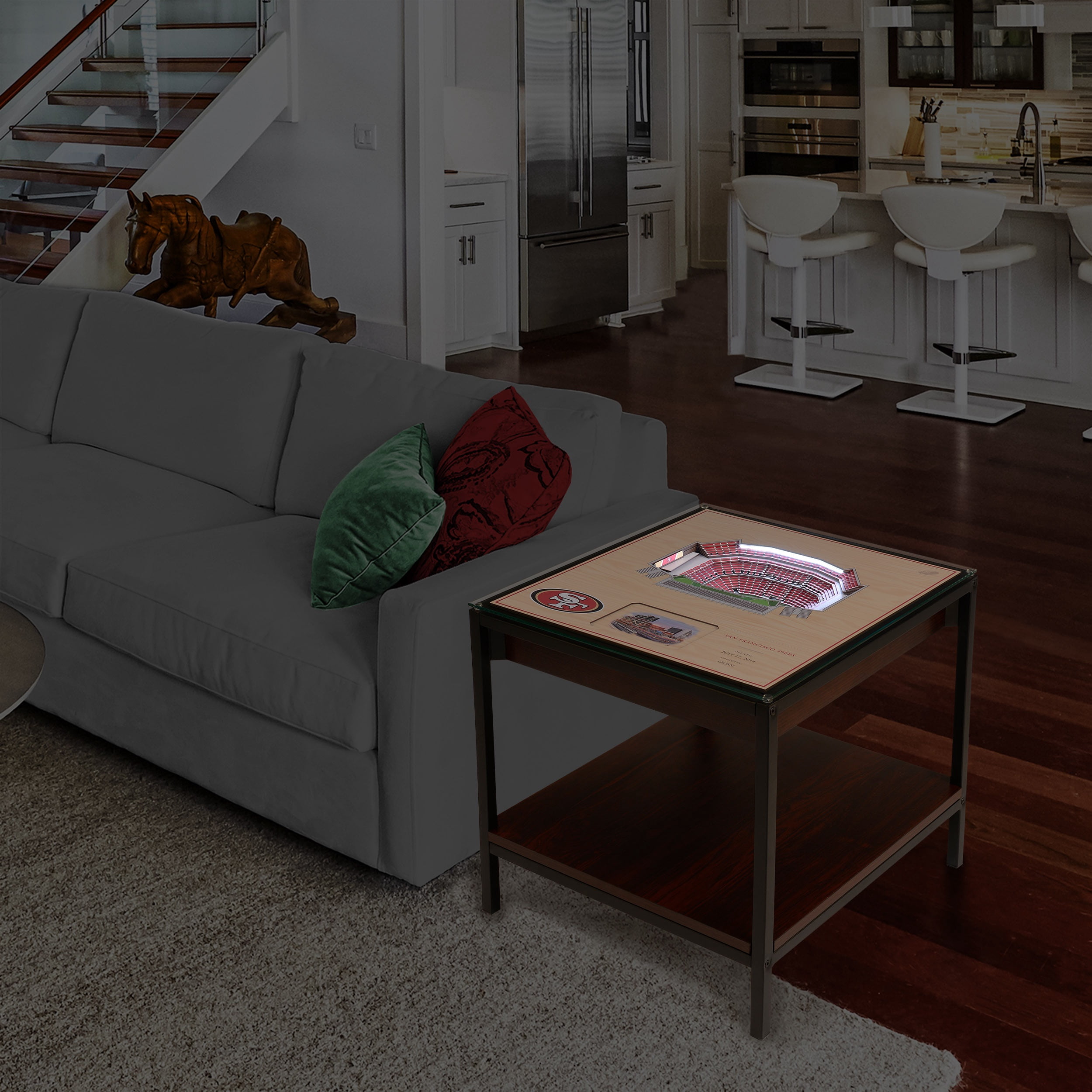 San Francisco 49ers 25-Layer StadiumViews Lighted End Table