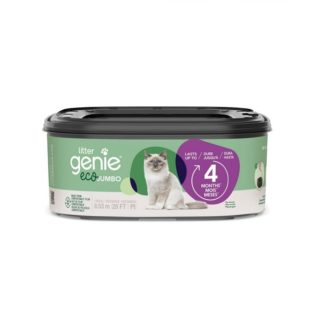 Litter Genie Eco Jumbo refill- 1pk - Compostable cat litter bags