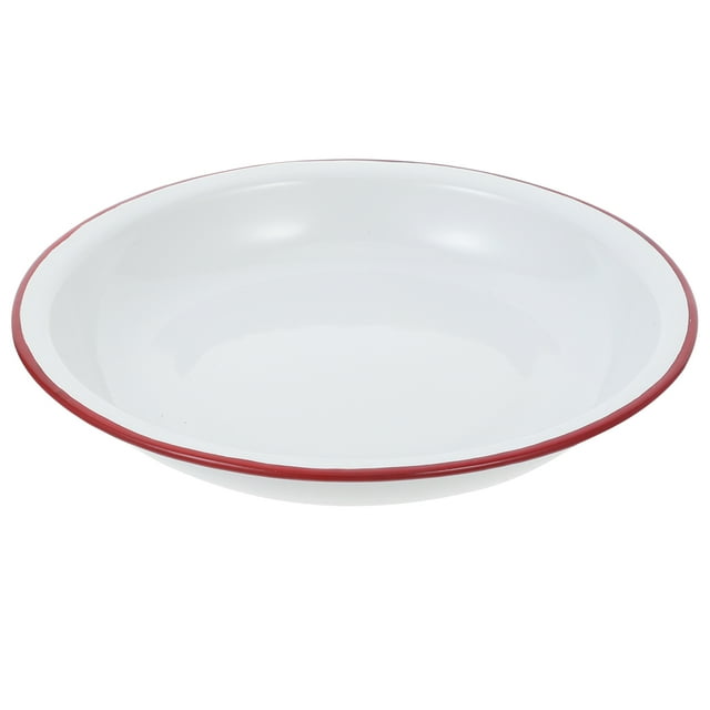 USHOBE Profundo De Esmalte Con Estilo Vintage Para Servir Ensaladas Y En Cocina
