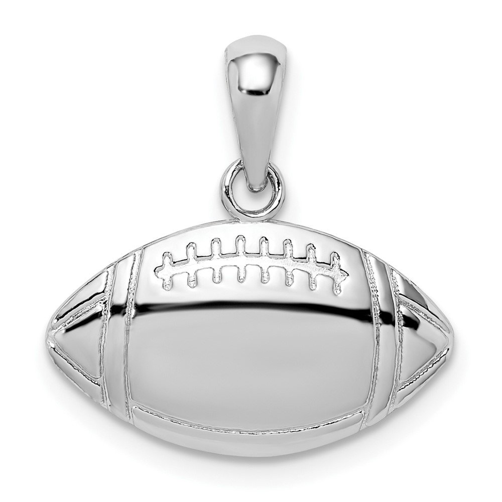 Carat in Karats Sterling Silver Polished Football Pendant Walmart