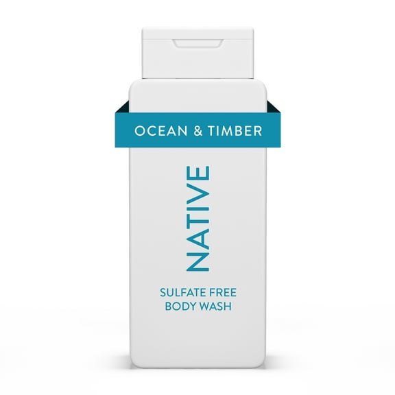 Native Body Wash, Sulfate Free, Paraben Free, Ocean & Timber, for Women and Men, 18 oz