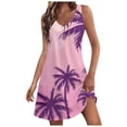 thumbnail image 1 of MKLEKYY Trajes De Baño Mujer Short Womens Summer Dresses 2024 Loose V Neck Sleeveless Swimsuit Coverup With Pockets Floral/Plain/Eyelet, 1 of 5