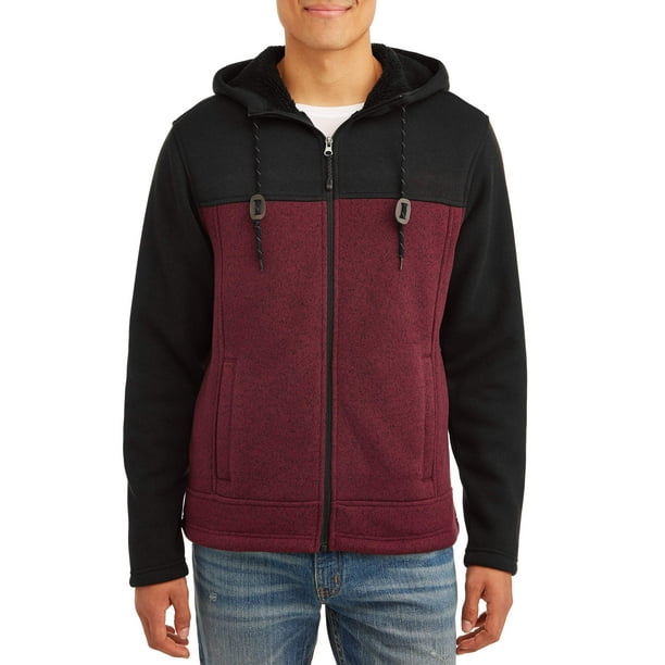 Men's Full Zip Sherpa Sweater Fleece, up to Size 5XL