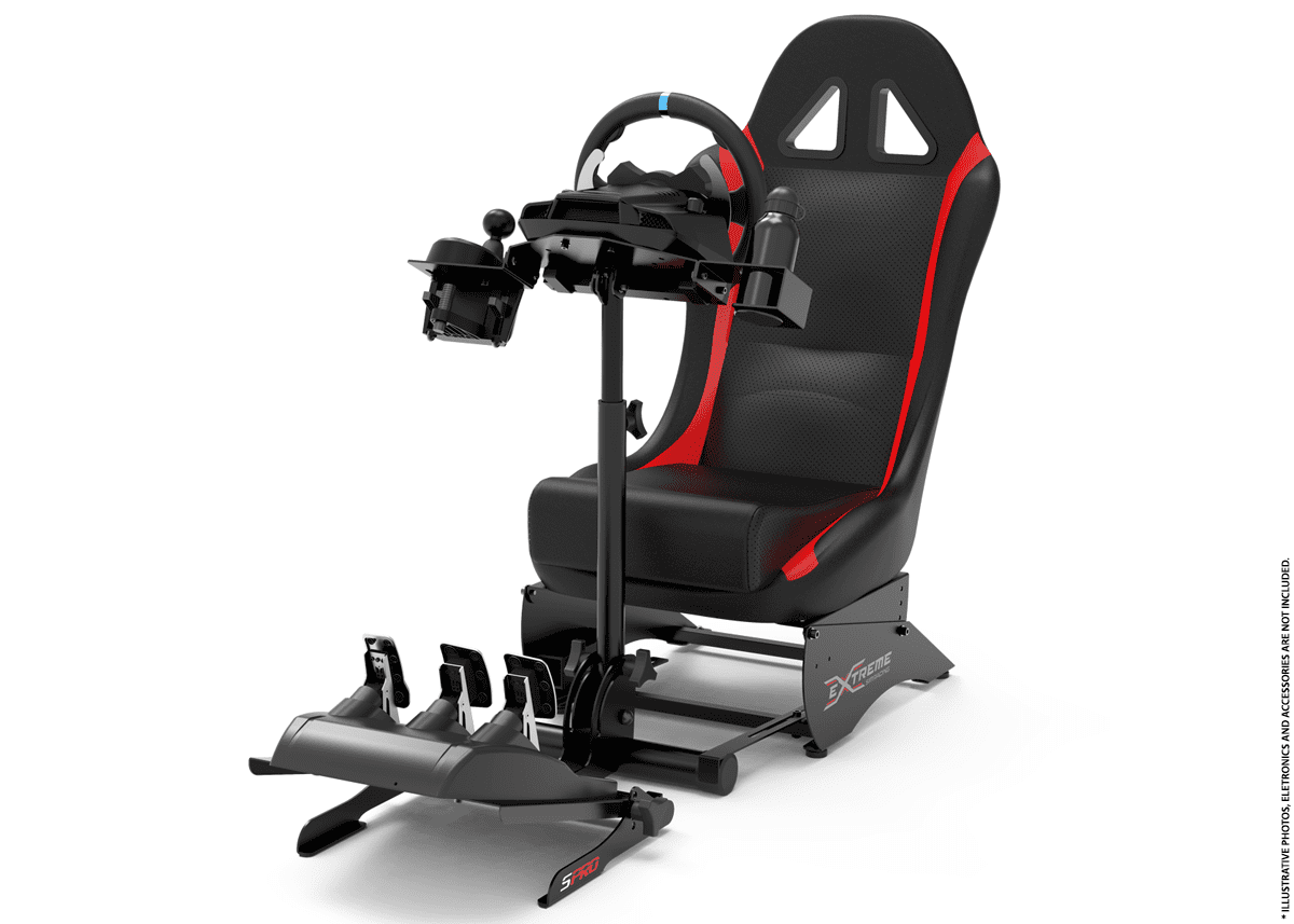 Extreme Sim Racing Cockpit VIRTUAL EXPERIENCE V 3.0 Black/Black Racing  Simulator For Logitech G25, G27, G29, G920, Thrustmaster And Fanatec -  Heavy Dutty Construction - Complet With all Accessories : : Jeux  vidéo