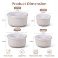 thumbnail image 6 of Onader 8-Piece Ceramic Bowls with Lid, Mixing Bowls Set of 4 for Kitchen Meal Prep Food Storage Leftover, Stoneware Serving Bowl for Cooking Baking, Seashell White, 6 of 11