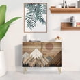 thumbnail image 2 of PixonSign Sideboard Buffet Cabinet, Kitchen Storage Cabinet with 2 Doors, Farmhouse Country Mountain Forest, Cupboard Console Table for Dining Room - 35" L x 18" W x 29" H, 2 of 5