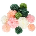 thumbnail image 1 of 12 pompones de papel de seda coloridos para decorar fiestas, flores de papel grandes colgantes, decoraciones de pared para cumpleaños, bodas, celebraciones, despedidas de soltera y fiestas., 1 of 6