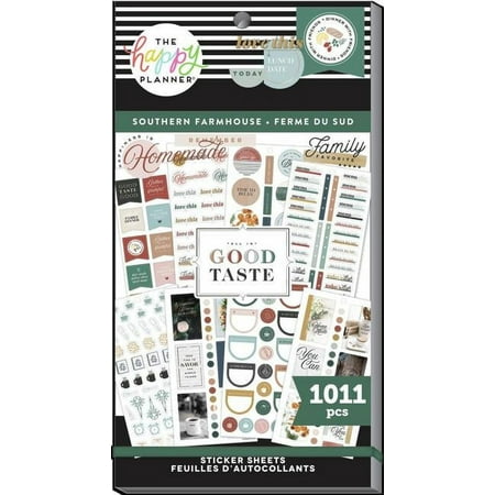 UPC: 0673807648609 | The Happy Planner Sticker Pack Southern Farmhouse Theme  Multi-Colored 30 Sheets 1011 Stickers