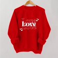 thumbnail image 2 of Clothing 2025 Yajing Oversized Sweatshirt for Women Sweatshirt for Women Valentines Day Gifts Heart Sweater Shirts Love Heart Red Crewneck Xl Purple, 2 of 4