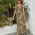 thumbnail image 6 of Cone Branches Christmas Dress Fashion Boho Beach Long Dresses Female Party Printed Maxi Dress, 6 of 9