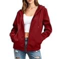 thumbnail image 2 of BUIGTTKLOP Rain Jacket for Women Full Zip up Long Sleeve Lightweight Hooded Jackets Windbreaker Waterproof Raincoat with Pocket for Outdoor, 2 of 8